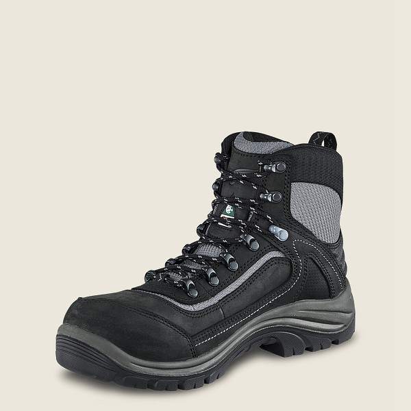 Botas Red Wing Hiking Mujer Negros/Grises - Trades - 6-Inch Waterproof Csa Safety Toe - 613-JMTVFK